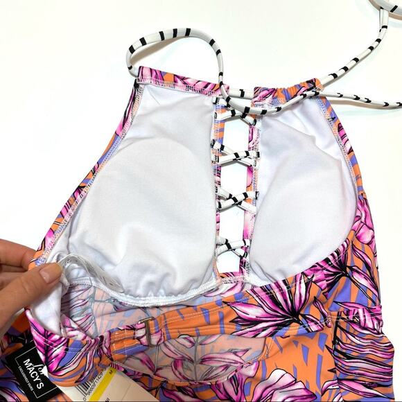 Salt + Cove LILAC MULTI Juniors' Tankini Swim Top - Picture 7 of 7